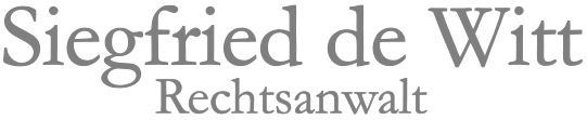 Logo Siegfried de Witt Rechtsanwalt